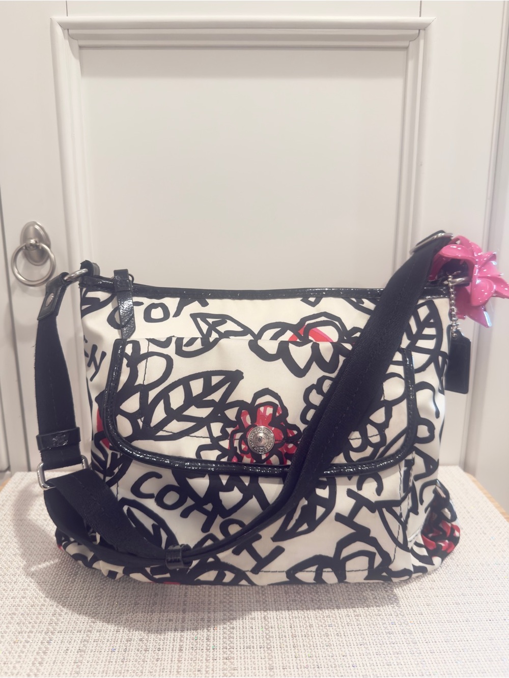 🌸 Coach Poppy Floral Graffiti Crossbody/ Shoulder Bag - Picture 5 of 16